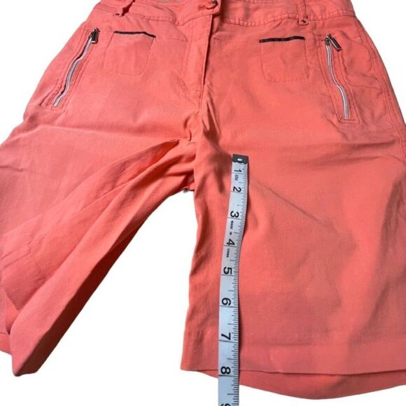 Jamie Sadock Women's Bermuda Short Coral Stretch Pockets Zippers Size 2 - Picture 6 of 10